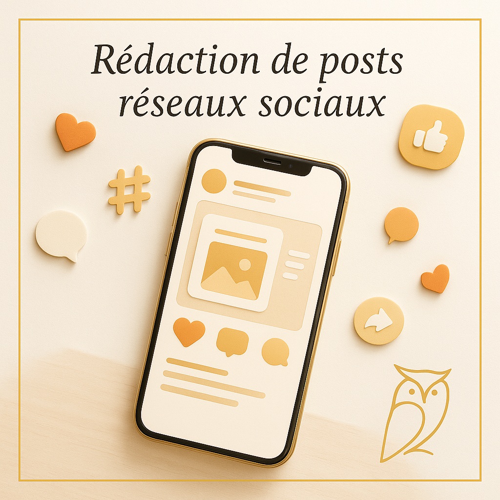 Rédaction de posts pour réseaux sociaux professionnels et engageants – La Chouette Rédactrice